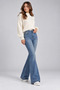 High Waist Stretchy/Lycra Denim/Jeans Spanish Flare Jeans Pants - 3