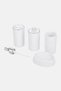 4 Pieces Bath Accessory Set, White - 3