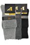 3 Pack Thermal/Thermal Curved Towel Thick Winter Women's Socks (Smoked, Gray, Black)
