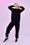 Women's Black Jogger Pocket Tracksuit Set