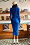 Women's Cobalt Blue Lycra Long Camisole Dress ELB-19000750 - 2
