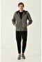 Slim Fit Gray Hooded Sweatshirt - 2