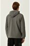Slim Fit Gray Hooded Sweatshirt - 4
