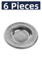 15 cm Authentic Patterned Chrome Steel Deep Appetizer and Presentation Plate with Side Rims - 3