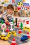 18 Pieces Educational Traffic Signs Set for Kids 12.5cm Traffic Education and Play Set - 3