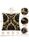Voyage Black Gold Chenille Textured Cushion Cover 45X45 cm – Baroque Patterned Luxury Decorative Pillowcase with Hidden Zipper - 2