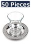 10 cm Authentic Patterned Stainless Steel Tea Plate, Unbreakable Metal Tea Cup Coaster - 5