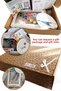 Ahtopot Children's Painting Set - 20 X 30 cm Pre-Drawn Canvas, 2 Brushes, Palette, Paints and Easel - 8