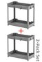 2 Pieces 2-Tier Bathroom Organizer Gray, Under-Cabinet Organizer, Makeup Cosmetic Organizer - 3