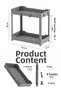 2 Pieces 2-Tier Bathroom Organizer Gray, Under-Cabinet Organizer, Makeup Cosmetic Organizer - 5