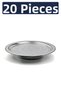 29 cm Footed Lenger Authentic Patterned Chrome Steel Kebap and Presentation Plate - 4