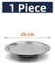 29 cm Footed Lenger Authentic Patterned Chrome Steel Kebap and Presentation Plate