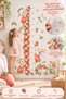 Strawberry Garden Rabbits Height Measuring Wall Sticker Set - Children's Baby Room Pastel Watercolor Decorative Height Chart - 2