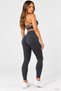 Linecontour Women's 3-Piece Seamless Sports Set (Cross Adjustable Strap Padded Bra - Gathered Push up Leggings - Biker Gathered Shorts) - 3