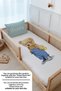 Single Duvet Cover and Fitted Sheet Set - Pure Baby Series - Teddy Bear with Strap - 4