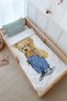 Single Duvet Cover and Fitted Sheet Set - Pure Baby Series - Teddy Bear with Strap