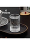 6-Piece Crystal Patterned Coffee Side Water Glass Luxury Delight Cup and Mini Presentation Cup Liquor Glass Shot Glass (6.5X4.5 cm) - 2
