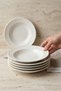 Lianna 6-Person 21 cm Premium Porcelain 6-Piece Dinner Plate Set Off-White / Light Cream - 4