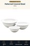 Patterned Bowl Set with Lid 3-Piece 3 L 2 L 1 L Preparation and Storage Bowl Microwave White