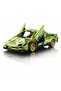 1:18 Pull-And-Go Building Block Racing Car Set with Container Box Green 586 Pieces