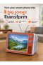 Retro Tv Phone Screen Enlarger 12'' Hd Image Magnification Foldable Phone Holder with Stand