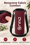 Ntk Shoulder Strap Padded Shock Absorbing Neoprene Fabric 1.5Lt Thermos Cover Claret Red - 3