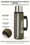 Nt01 2 Layer Vacuum Technology 24H Hot 48H Cold 72H Ice Preservation Steel Thermos with Khaki Case - 8