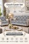 Multi-Purpose Sofa Cover,Sofa Bed Cover Set with Non-Slip Sponge 3,3,1,1