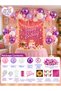 Fairy Led Lighted Pink Purple Birthday Concept Butterfly Balloon Chain and Stand Party Decoration Set Birthday Celebration Party Supplies