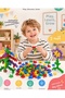 120 Pieces Snowflake Flower Molecule Interlocking Building Blocks Block Puzzle Jigsaw Educational Toy 3+ Years Old - 3