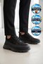 Lace-Up Rubber Non-Slip Sole Black Nubuck Genuine Leather Men's Outdoor Trekking Shoes 6K3256-25283 - 4