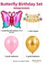 Butterfly Themed Birthday Decoration Set Pink Gold Balloon and Cake Topper - 2