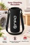 Ntk Shoulder Strap Padded Shock Absorbing Neoprene Fabric 1.5Lt Thermos Cover Black - 8
