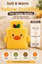 Set of 2 Plush Hot Water Bags with Teddy Bear and Chick Figures, Soft Cover, 26X17 Cm, Winter Warming, Cute - 6