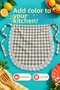 Lace Gingham Duck Fabric Kitchen and Serving Apron – Liquid-Proof, Stain-Resistant, Colorful, Suitable for Daily Use, for Dowry and Gifts - 7