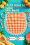 Lace Gingham Duck Fabric Kitchen and Serving Apron – Liquid-Proof, Stain-Resistant, Colorful, Suitable for Daily Use, for Dowry and Gifts - 4