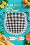 Lace Gingham Duck Fabric Kitchen and Serving Apron – Liquid-Proof, Stain-Resistant, Colorful, Suitable for Daily Use, for Dowry and Gifts - 5