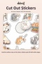Cute Cat Sticker Set 100 Pieces - Funny Cats Watercolor Journal Agenda Notebook Laptop Stickers - 7