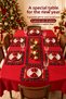 20-Piece Christmas Special Gift Tablecloth Set – Stain-Resistant, Liquid-Proof Fabric, Size Options Available, Ruffled Runner and Set of Placemats, Napkins, and Napkin Rings for 6 People