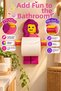 Girl Model Large Size Toilet Paper Holder with Lego Figures