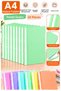 Ring Binder Pastel Green A4 20 Pieces Economical Quality Plastic Ring Binder Document Presentation File Colorful Office Bureau School