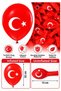 Turkish Flag Balloon 20 Pieces Moon Star Balloon Decoration October 29 April 23 Red White Balloon Flag Balloon Eid - 3