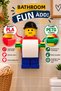 Hat-Wearing Model Large Size Toilet Paper Holder with Lego Figure