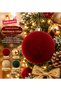 Luxury Velvet-Looking Burgundy Flocked Christmas Tree Ornament Ball 20 cm Large Size Decorative Christmas Ornament Christmas Tree Ornament