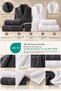 Eldy 8 Piece Family Bathrobe Set 100% Cotton Certified Bathrobe Set |   Dowry Set Anthracite - White - 3