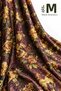 Patterned Gold Leather Velvet Fabric - 2