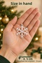 Set of 10 Snowflake Christmas Tree Ornaments White 4.5 cm Mixed Models New Year Christmas Decoration - 4