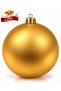 Christmas Tree Ornament Matte Gold Golden Ball 20 cm Large Size Decorative Christmas Tree Ornament New Year's Tree Ornament - 4