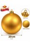 Christmas Tree Ornament Matte Gold Golden Ball 20 cm Large Size Decorative Christmas Tree Ornament New Year's Tree Ornament - 6