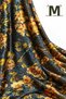 Patterned Gold Leather Velvet Fabric - 2